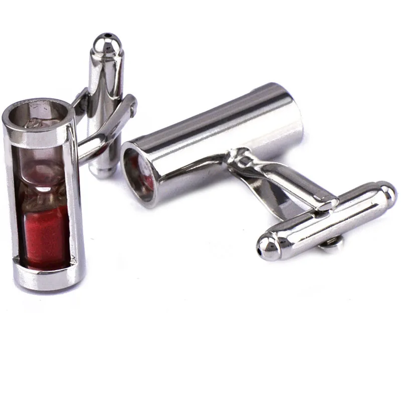 
bulk high quality custom stainless steel engraved blanks modern Hourglass cufflink 