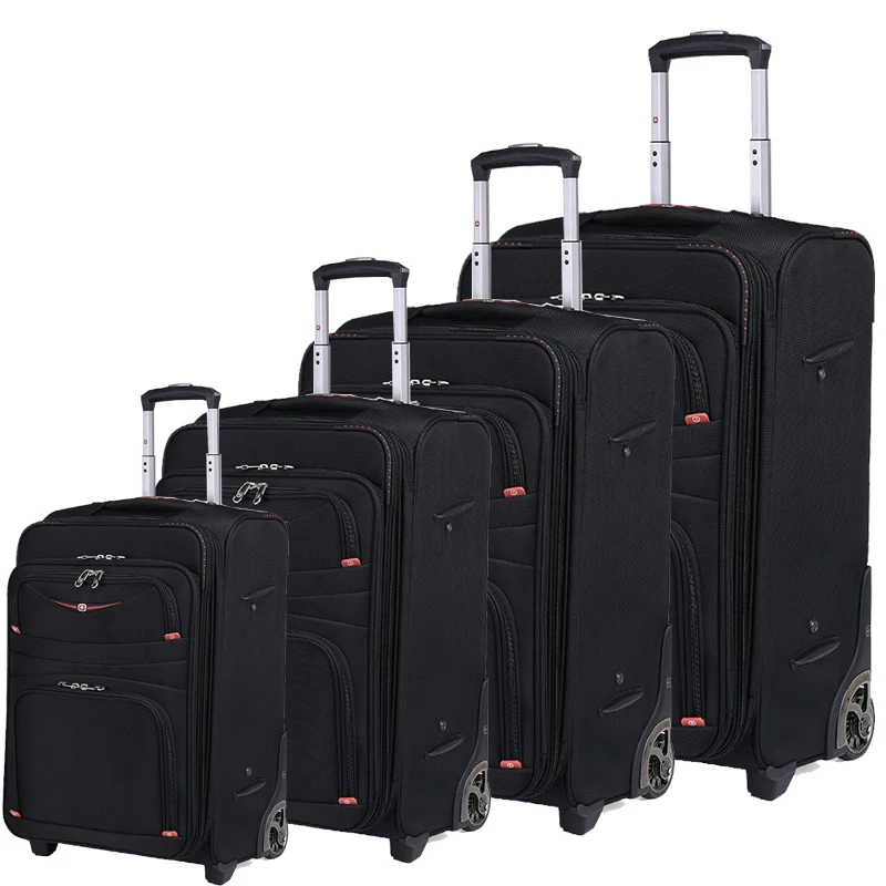 Чемодан из ткани Оксфорд, комплект чемоданов на колесиках для путешествий, деловой чемодан, 4 шт., 20/24/28/32 дюйма