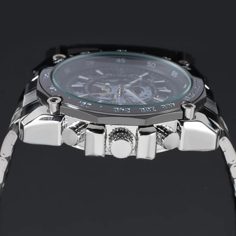 2023 T-WINNER Popular Men Watch Fashion relojes hombre Skeleton Stainless Steel bracelet Wristwatch Original jam tangan