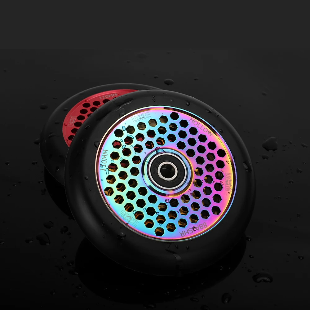 Профессиональный трюковый самокат 110 мм, полиуретановое колесо, внедорожный самокат, полые колеса