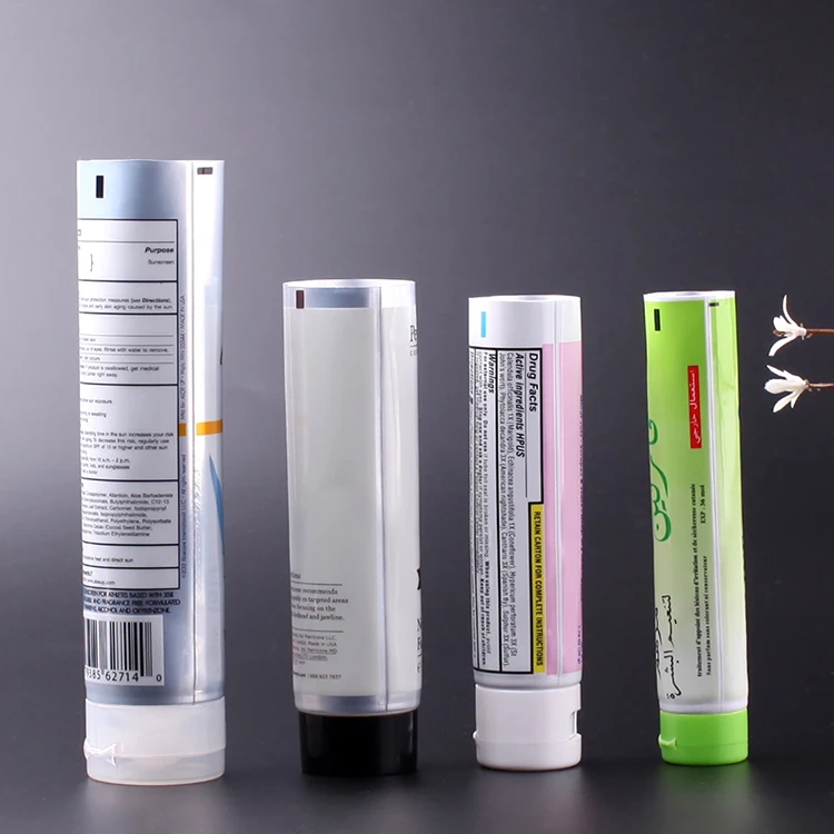 
cosmetic usage plastic aluminum tube with foil sealing 