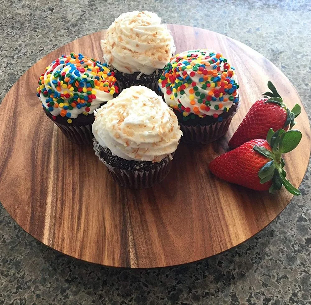 Home furniture Sweet cake stools acacia wood kitchen cake stands