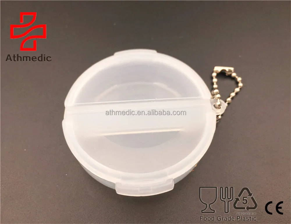 2025 Athmedic food grade promotional 2 apart drug medicine tablet pill box case keychain