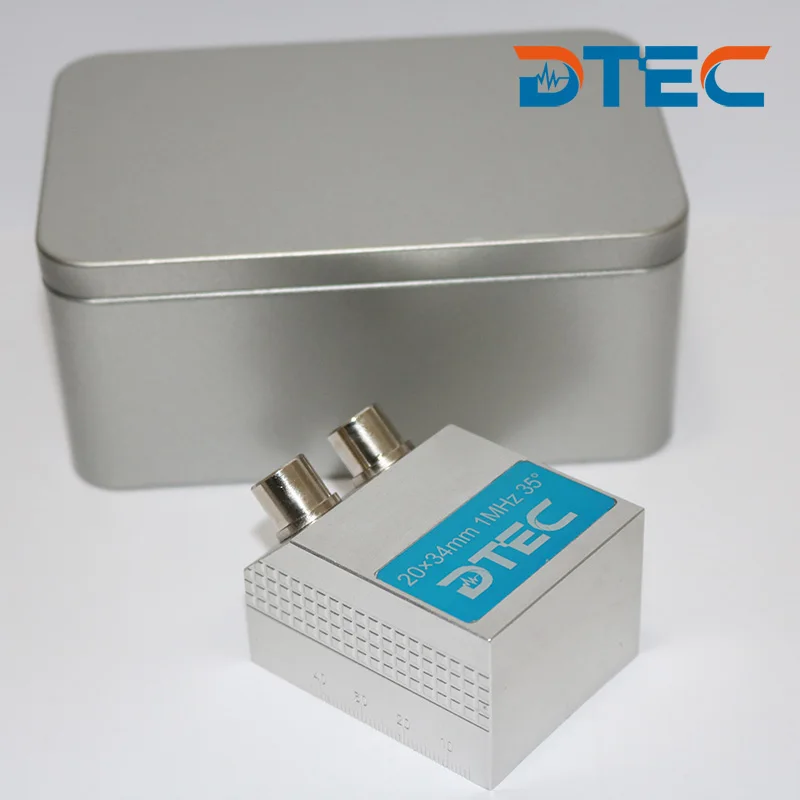 Двухугловой зонд DTEC UT, 20x20 мм, 1 МГц, 45 градусов, индивидуальные зонды OEM, оригинальный производитель
