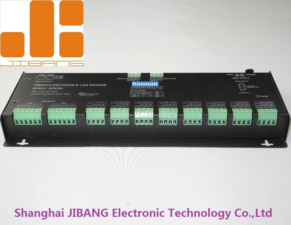 High Frequency 5Ax24CH Constant Voltage Signal Amplifier Function DMX512 Decoder DE8524