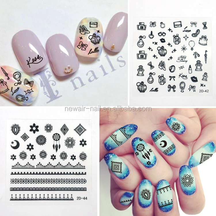 
wholesale nail supplies custom designs heart nail art designs sticker 