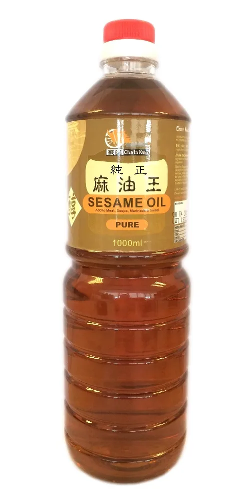 
Natural and 100% pure black sesame oil with 1L PET plastic packing 