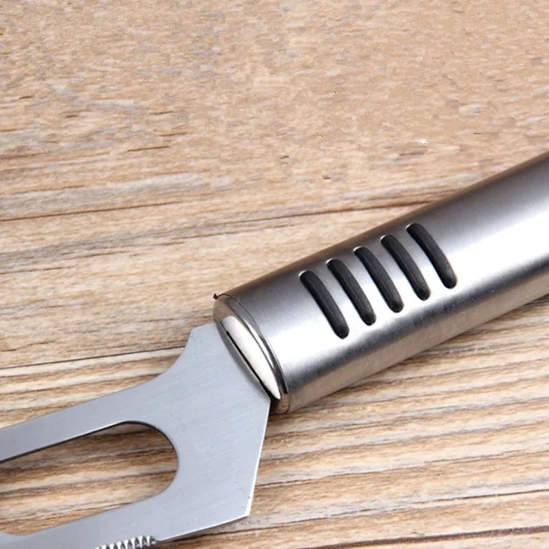 Multifunction Cheese Knife With Forked Tip Serrated Kitchen Cooking Tools Stainless Steel Cheese Butter Pizza Cutter