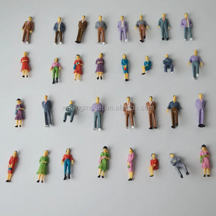 
200pcs 1:50 scale train building people Painted Model Train Passenger People Figures Scalea Scenery 