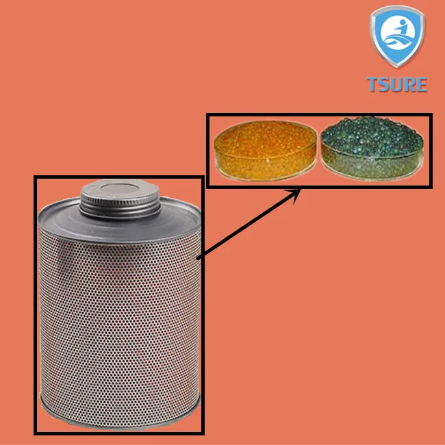 color indicates refillable 750G silica gel canister