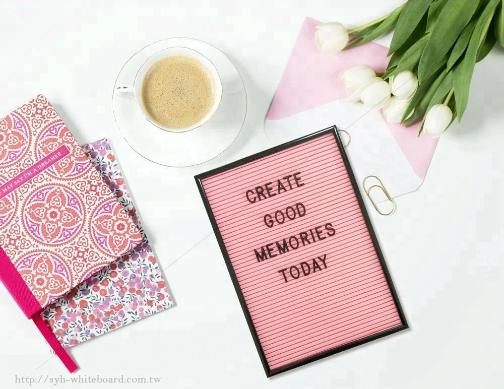 Pink letter board 12x16 inch menu letterboard changeable message letterboard