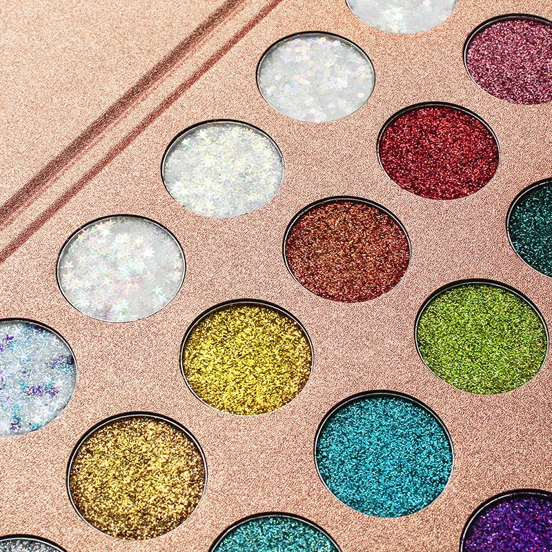 private label  high pigmented glitter 26mm high pigment makeup 24 colors eyeshadow palette
