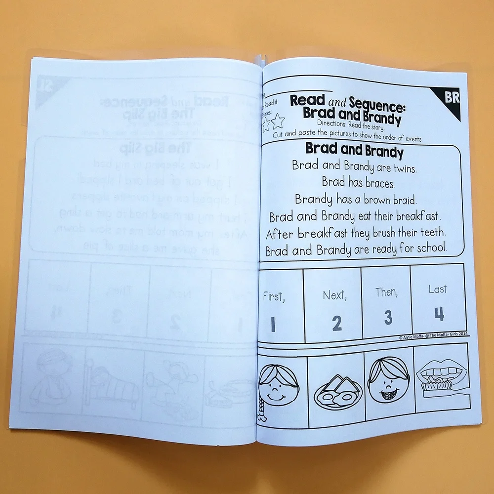 Kids Games English Phonics Sight Words Read and Sequence Preschool Reading Comprehension Workbook Exercise Book Baby Toys