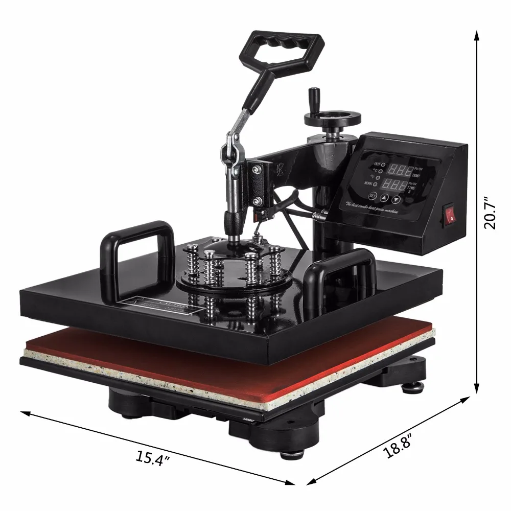 
6 in 1 Digital Heat Press Machine Multifunctional Transfer Sublimation for T-Shirt Mug Cup Hat Cap 15