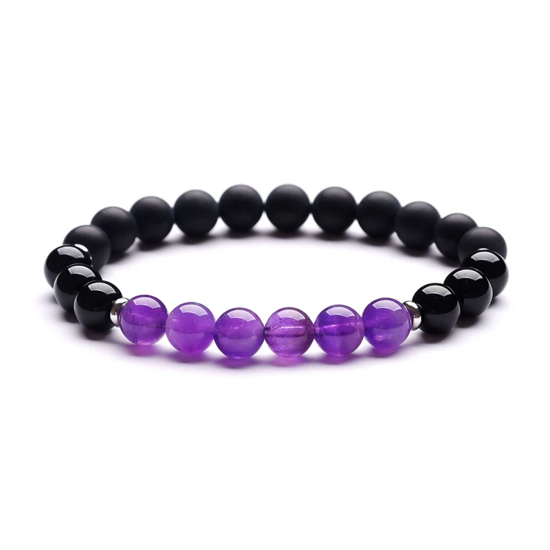 
Bead Bracelet Natural Stone Amethyst Tiger Eye Agate Bracelet Enough Stock Goods 