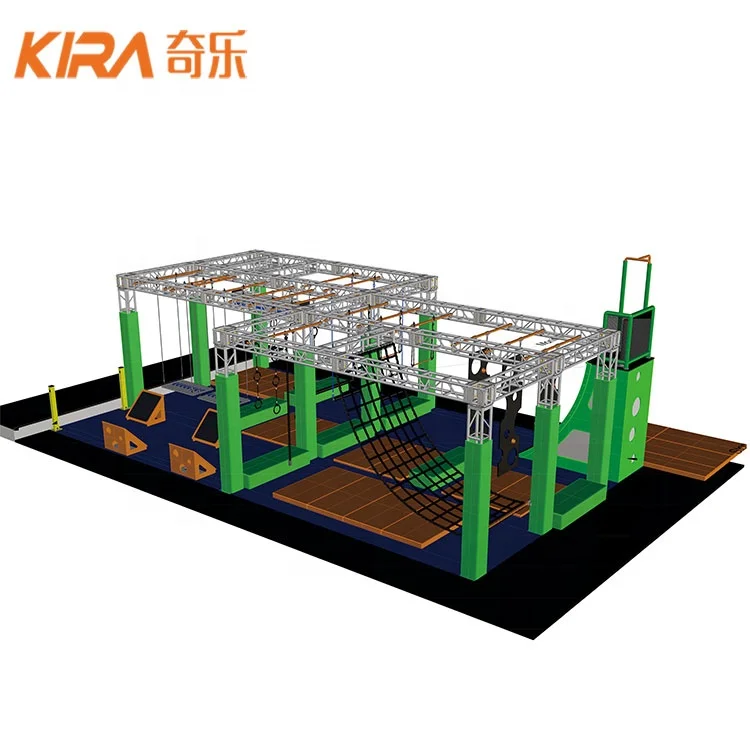 Kids adventure play equipment outdoor gym indoor American playground Custom Ninja Obstacle American Ninja Warrior Course Gym