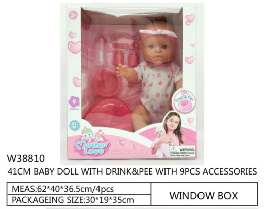 
18 inch Hot Selling lifelike reborn baby doll with drink and pee function toys doll baby 