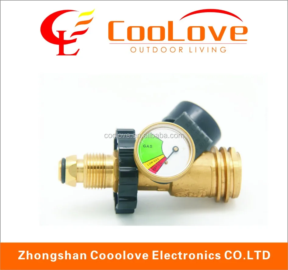 lpg tank adapter with gauge