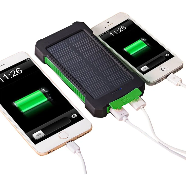 Custom printed promotional solar power bank solar charger LED charger carabiner power bank