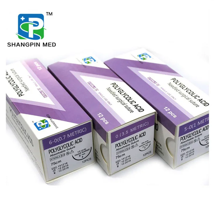 Absorbable Medical Suture Polyglycolic Acid Surgical Suture for general surgery