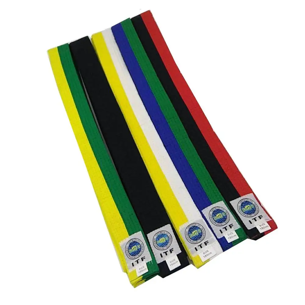 Wholesale custom logo cotton top quality taekwondo belts