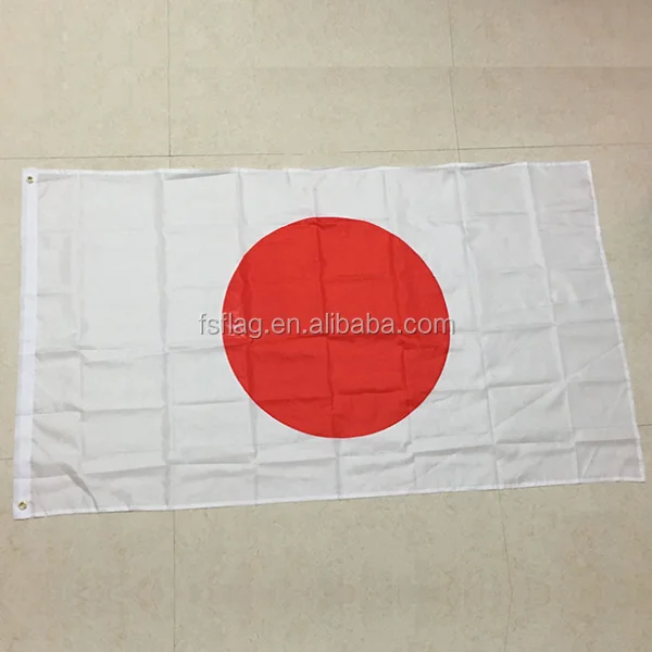 Factory Direct 75D polyester 3X5 150x90cm Silk Screen Print Country Flag Japan Flag In Stock