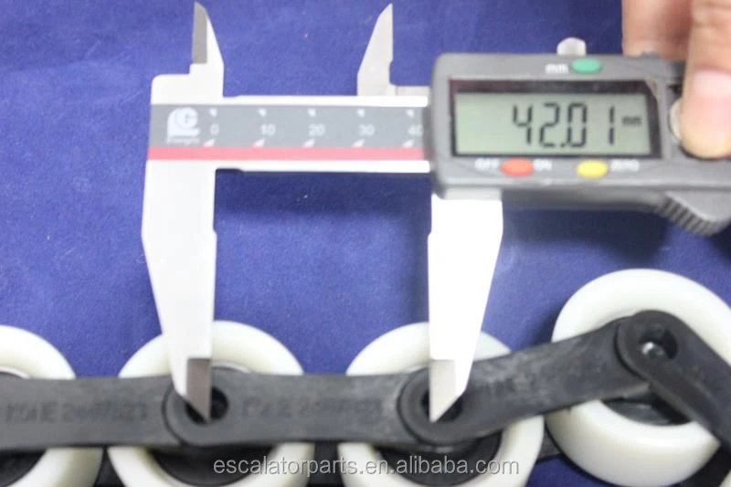 
22 Rollers Escalator Handrail Newel Roller Chain NYLON FRAME for KONE, O&K 