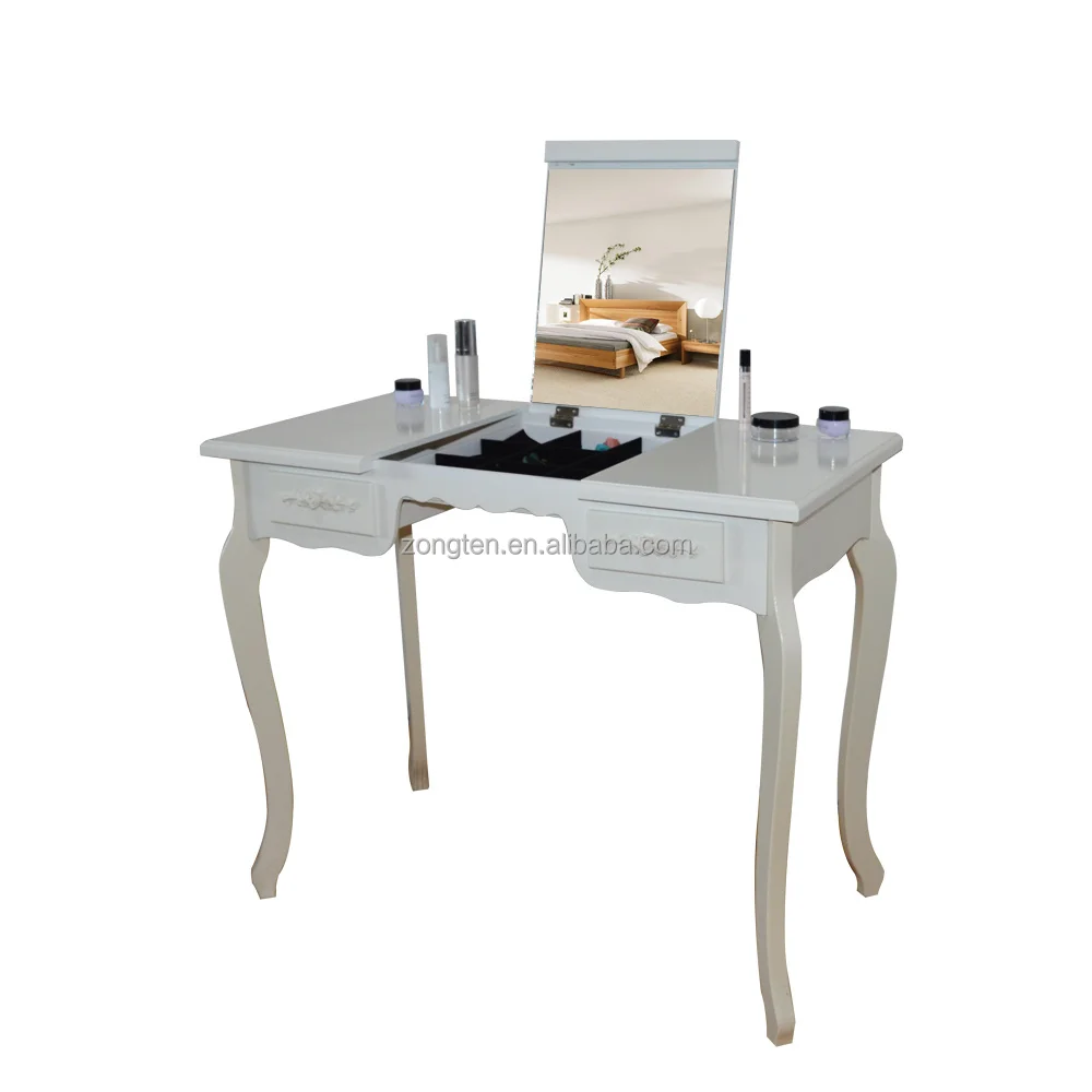 
D1712 hidden mirror storage home decoration dressing table mirror with drawer bedroom vanity table desk table 