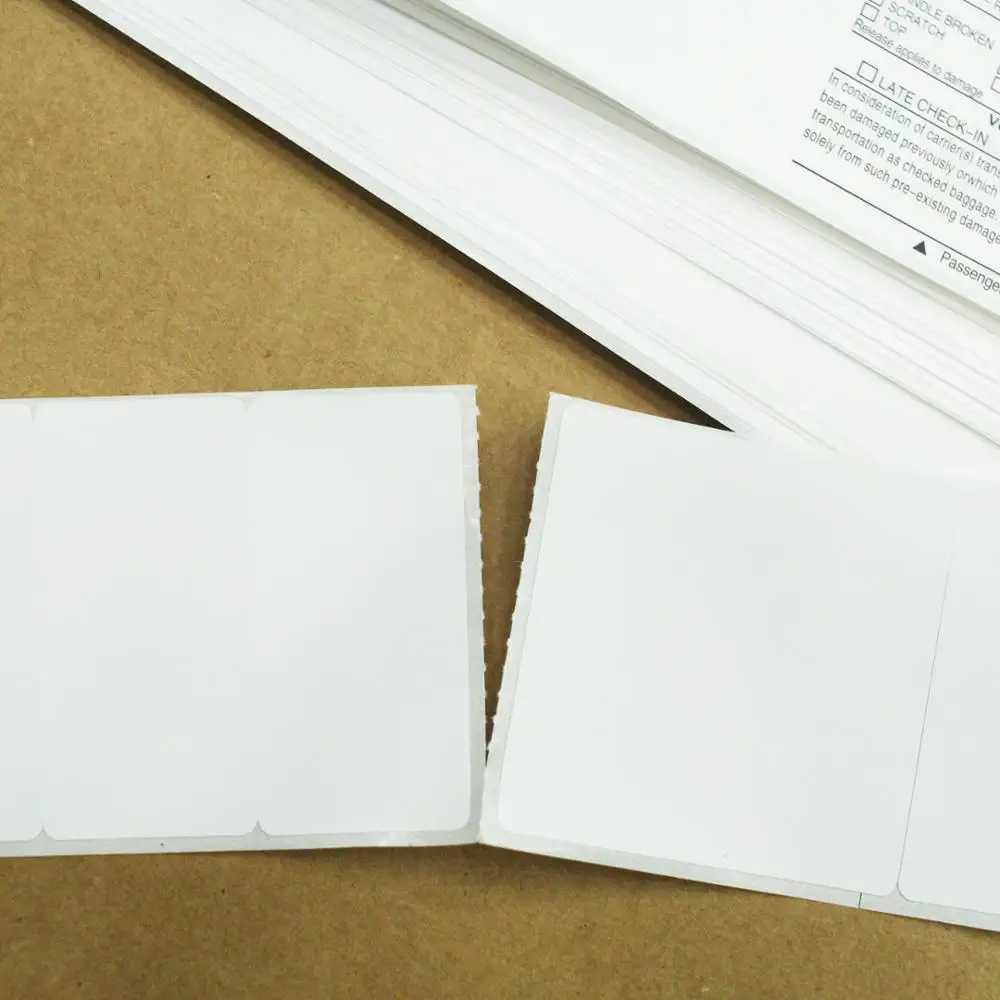 Factory Supply Custom Thermal Airport Luggage Labels Adhesive Airline Baggage Tag