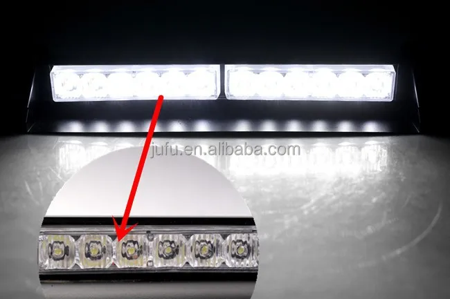 16 LED High Intensity LED Emergency Hazard Warning Strobe Lights 18 Modes for Interior Dash Deck Windshield with Suction Cup