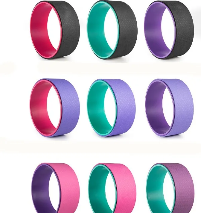 Stretching Gym workout back fitness exercise tool yoga wheel tpe yoga circle