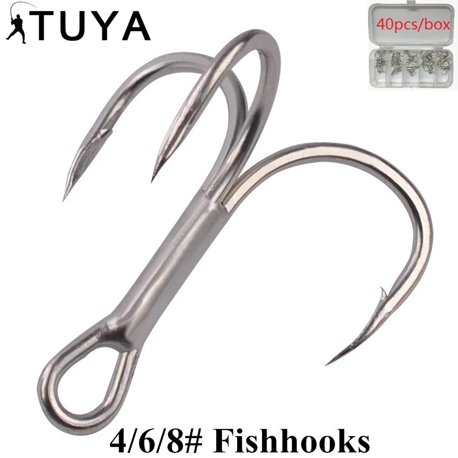 Outside leisure fishing carton steel stainless asist treble and double hook