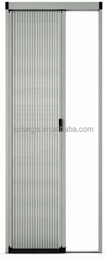 Window mosquito net with pleated PET mesh accordion doors