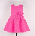 2016 summer lace casual girl dress solid color cute fashion girl partychildren clothes vestido baby princess