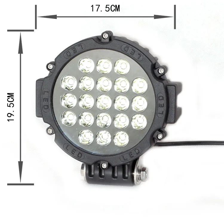 
Factory Hot sale 12 volt 24V IP67 cheap 7 inch 63W 7' Spots Round truck led headlight 