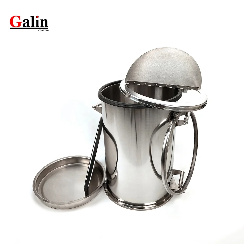 55 L stainless steel material powder coating hopper and bucket  for lab powder coating machine