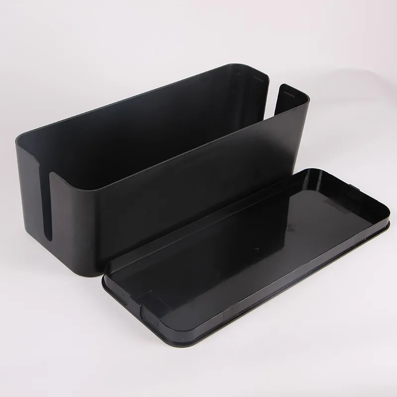 Cable Organizing Management Box for Under Desk, Black-5.25 x 6.2 x 16 inches