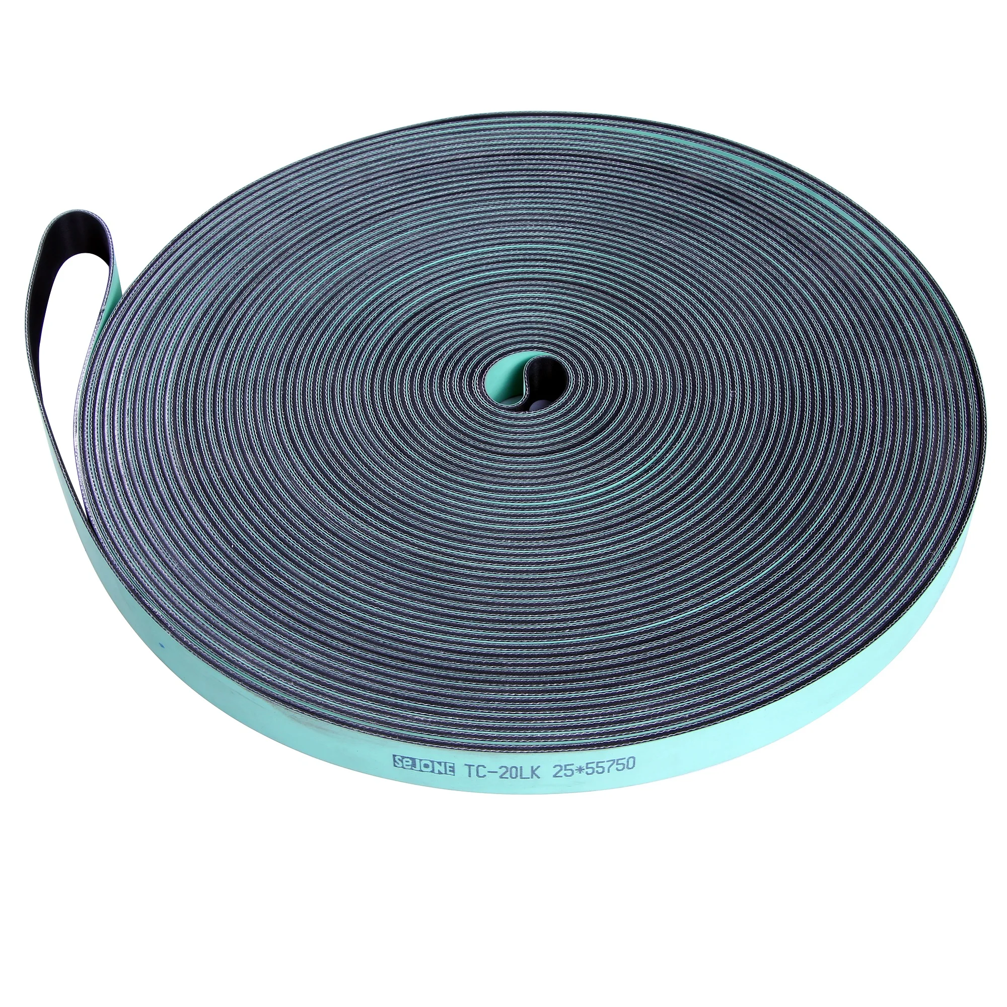 2.0mm thickness light green&black Antistatic transmission belt for spinning machine