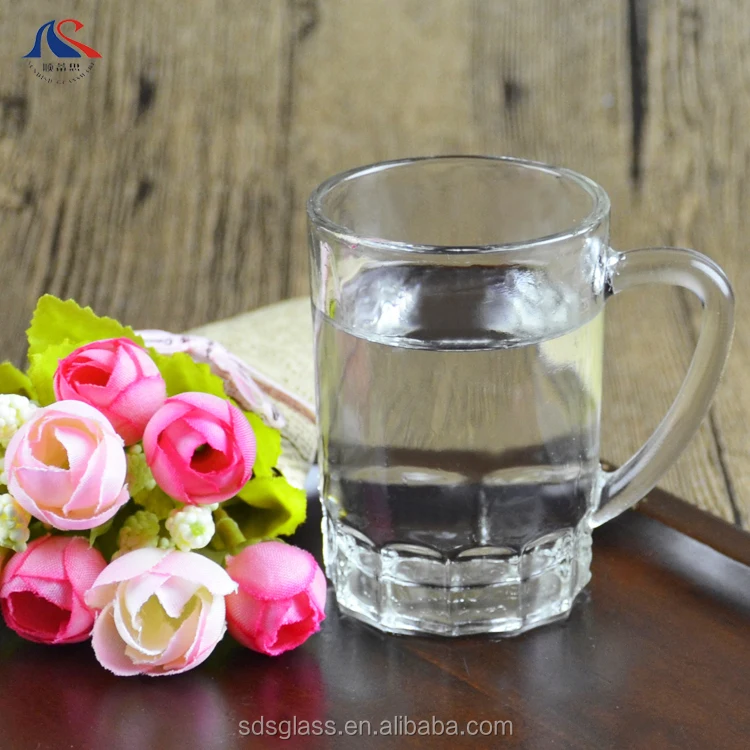 Factory Cheap Price 3oz Arabic Alakabi 6pcs Mini Glass Tea Cup Set With Handle Yemen Favorite Shot Glasses Wine Beer Tipple Mug