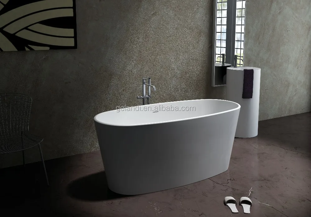 
Man-made free standing oval bath tub 