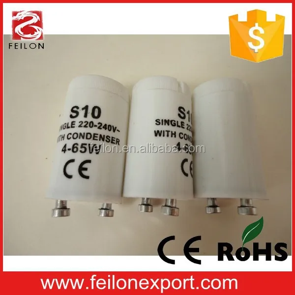 FS-10 4-65W fluorescent starter S2/S10/FS-U/FS-2/FS-10 fluorescent starter S10 4-65W glow starter/single S2 4-22W starter