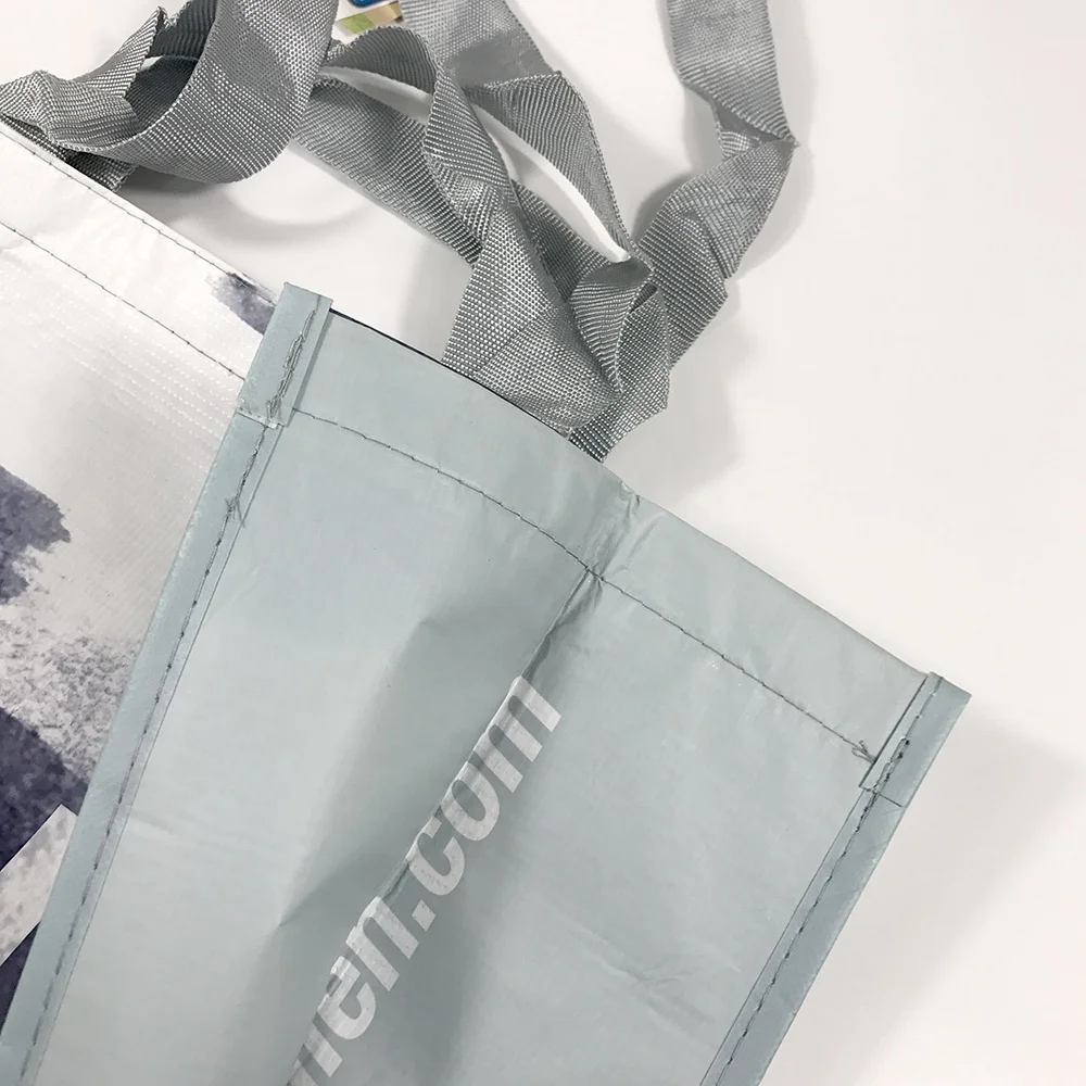 Сделанная на заказ Сумка-тоут из эко-ткани складная сумка для покупок RPET с двойными ручками