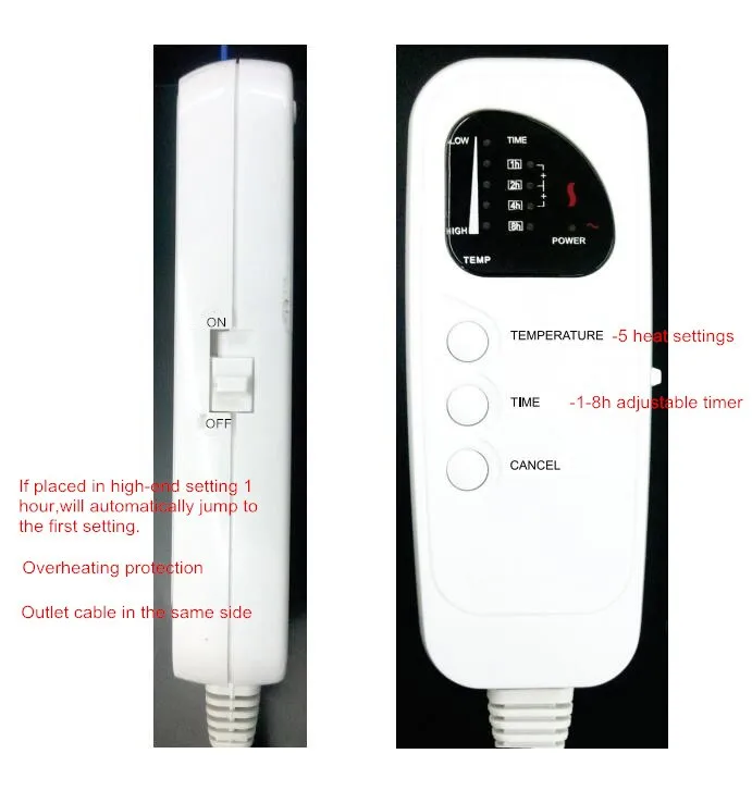Overheat Protection and Auto Timer Electric Blanket Controller