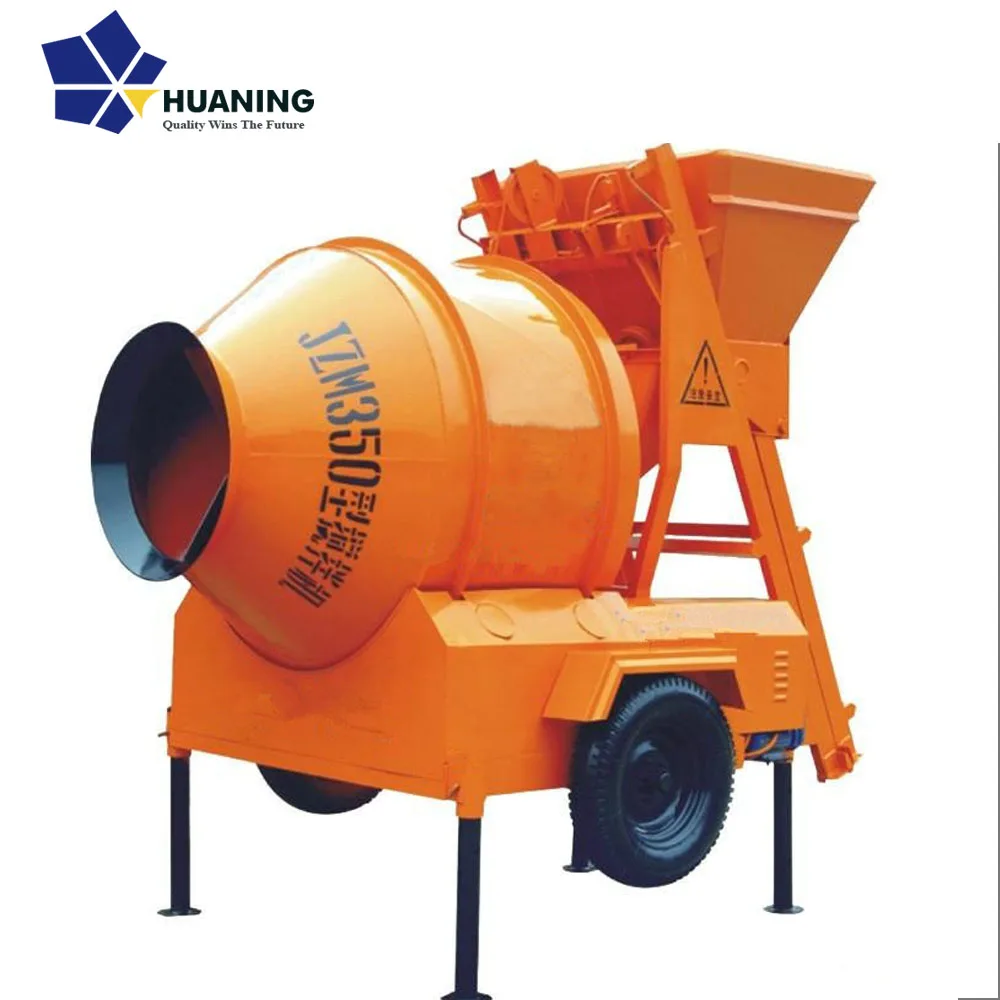 Movable Roller type Noise Reduction concrete Mixer JZM350
