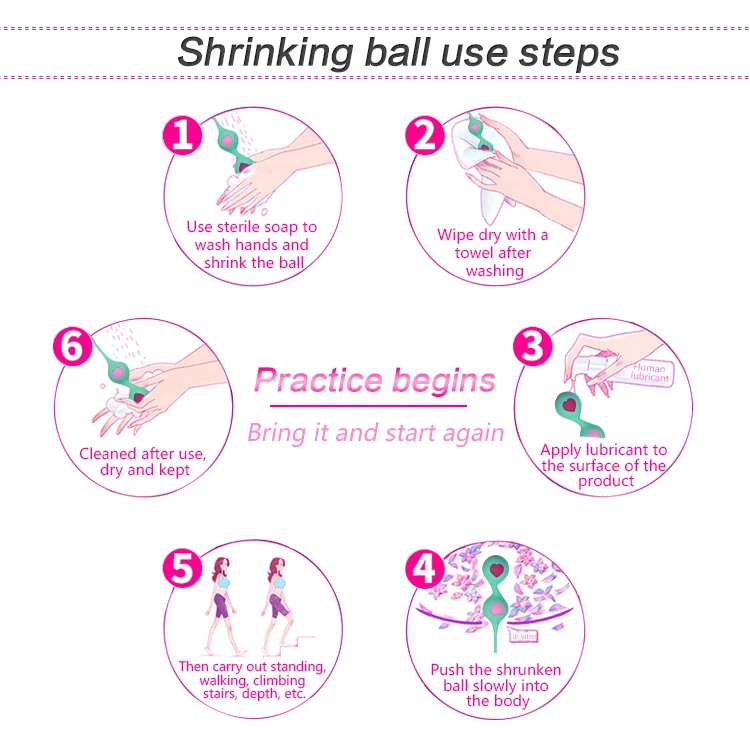 WINYI Online Shop Sale Different Weights Kegel Ben Wa Ball Set Vaginal Tightening Pelvic Floor Exerciser Kegel Ball For Women