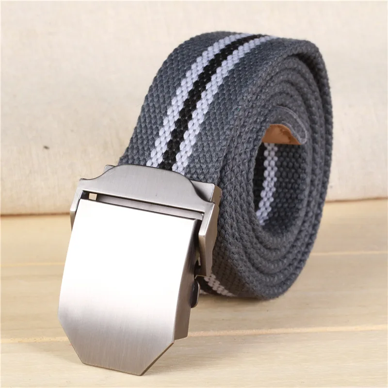 Ткань тесьма ремни хлопок Холст Открытый Мужские поясные ремни с Пряжка из сплава