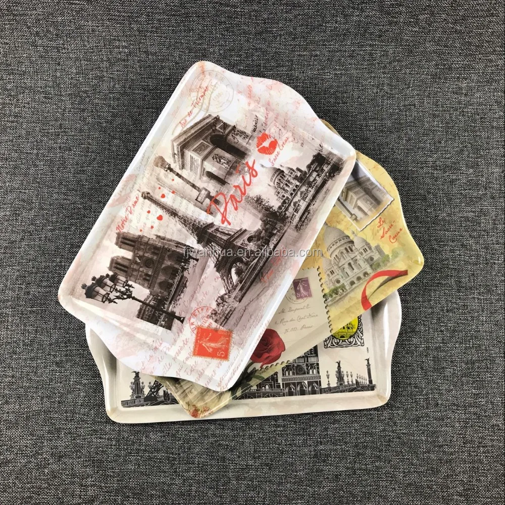 Новый дизайн, лоток из меламина с ручками