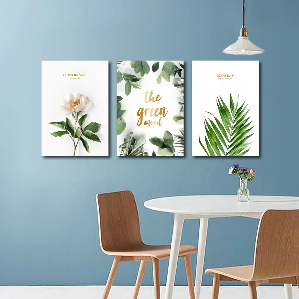 Beautiful green  plant  arts oil painting canvas  wall art  for home decor made in China