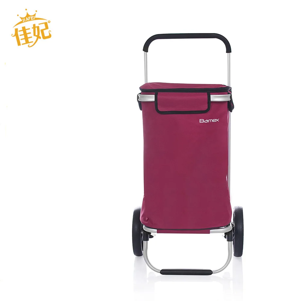 high quality Foldable hand cart folding three wheel shopping trolley made in china