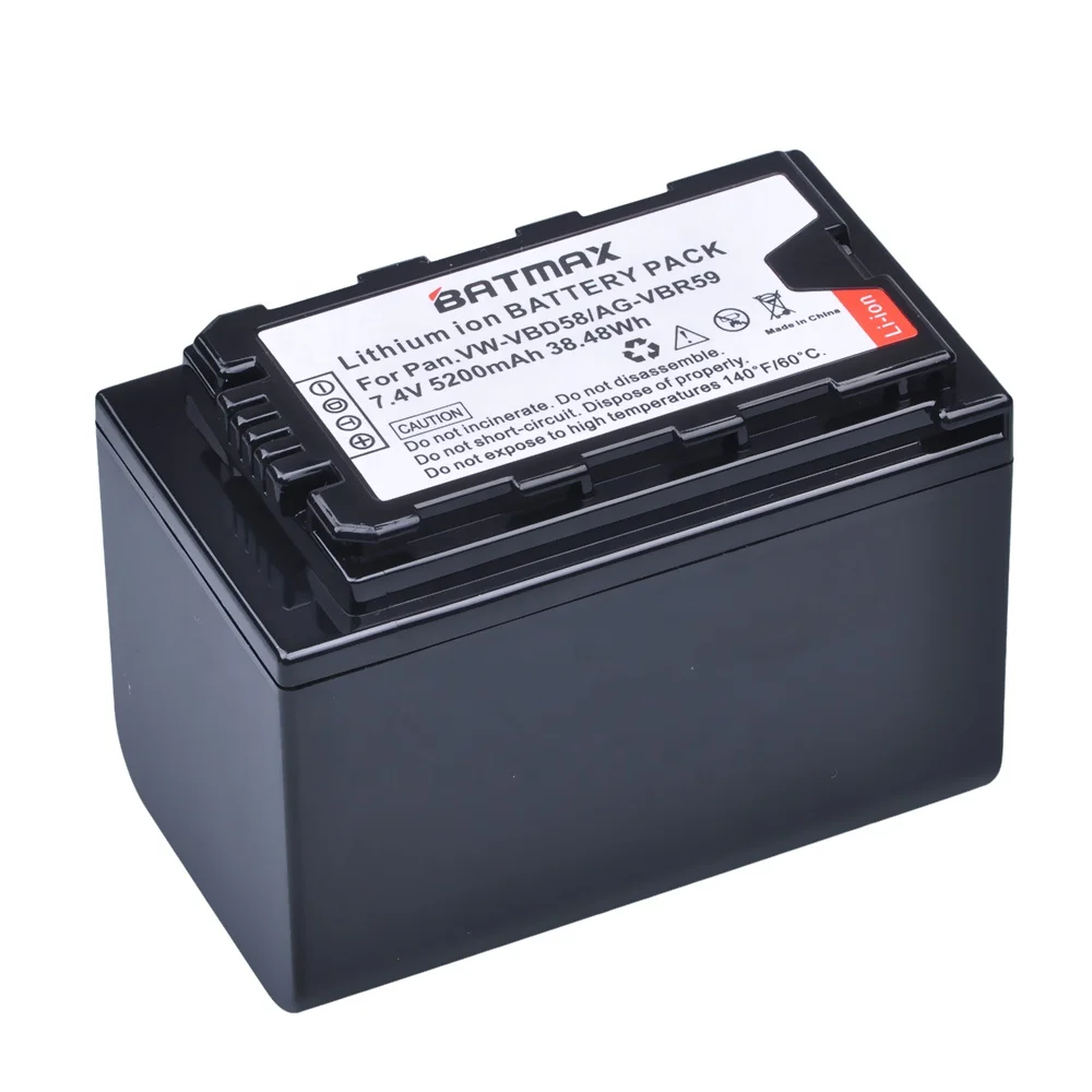 
5200mAH VW-VBD58 VBD29 VBD58 VBD78 AG-VBR59 Battery for Panasonic AJ-HPX260MC,HPX265MC,PX270,PX285MC,PX298,AG-FC100,HC-X1000 